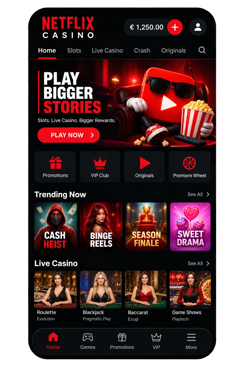 Download the Netflix casino App